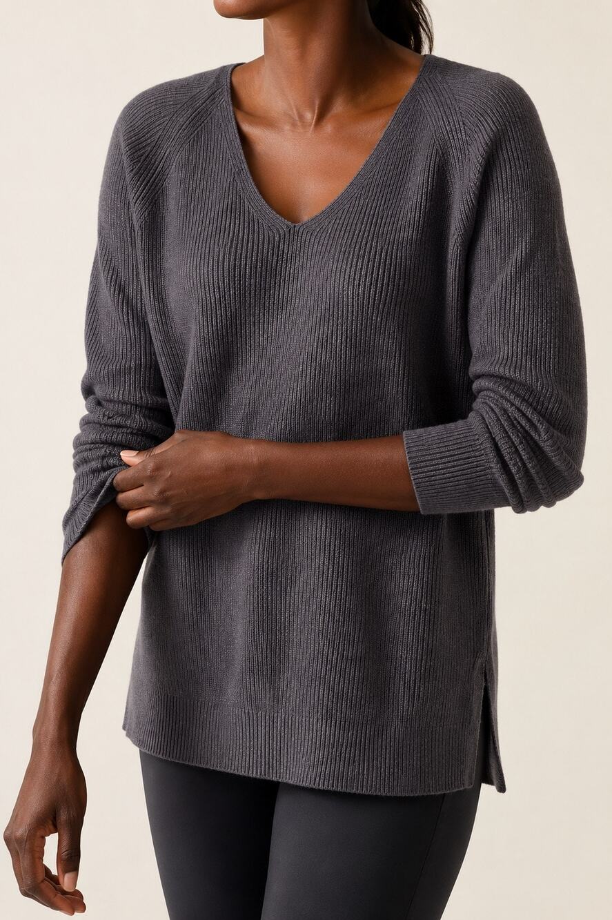 Athleta Hanover V-Neck Merino Wool Sweater Size XXS
